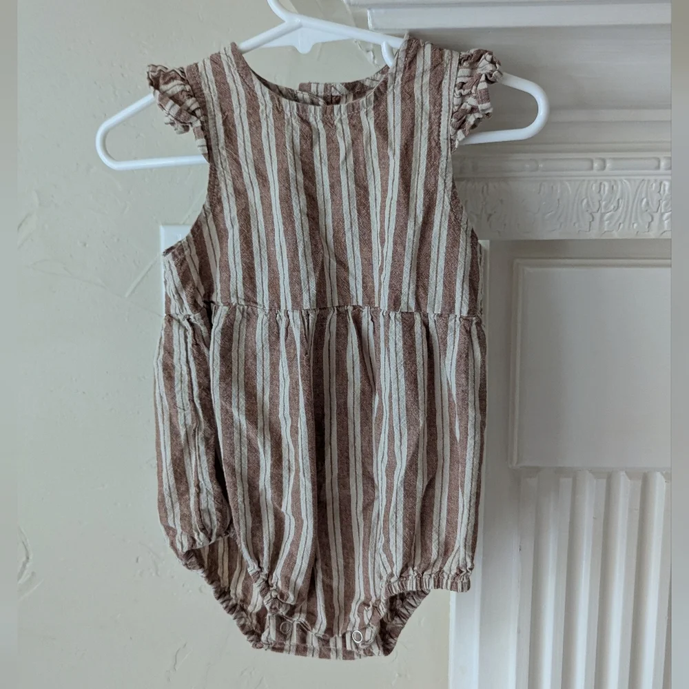 Rylee & Cru | Amelia Romper - Stone Stripe